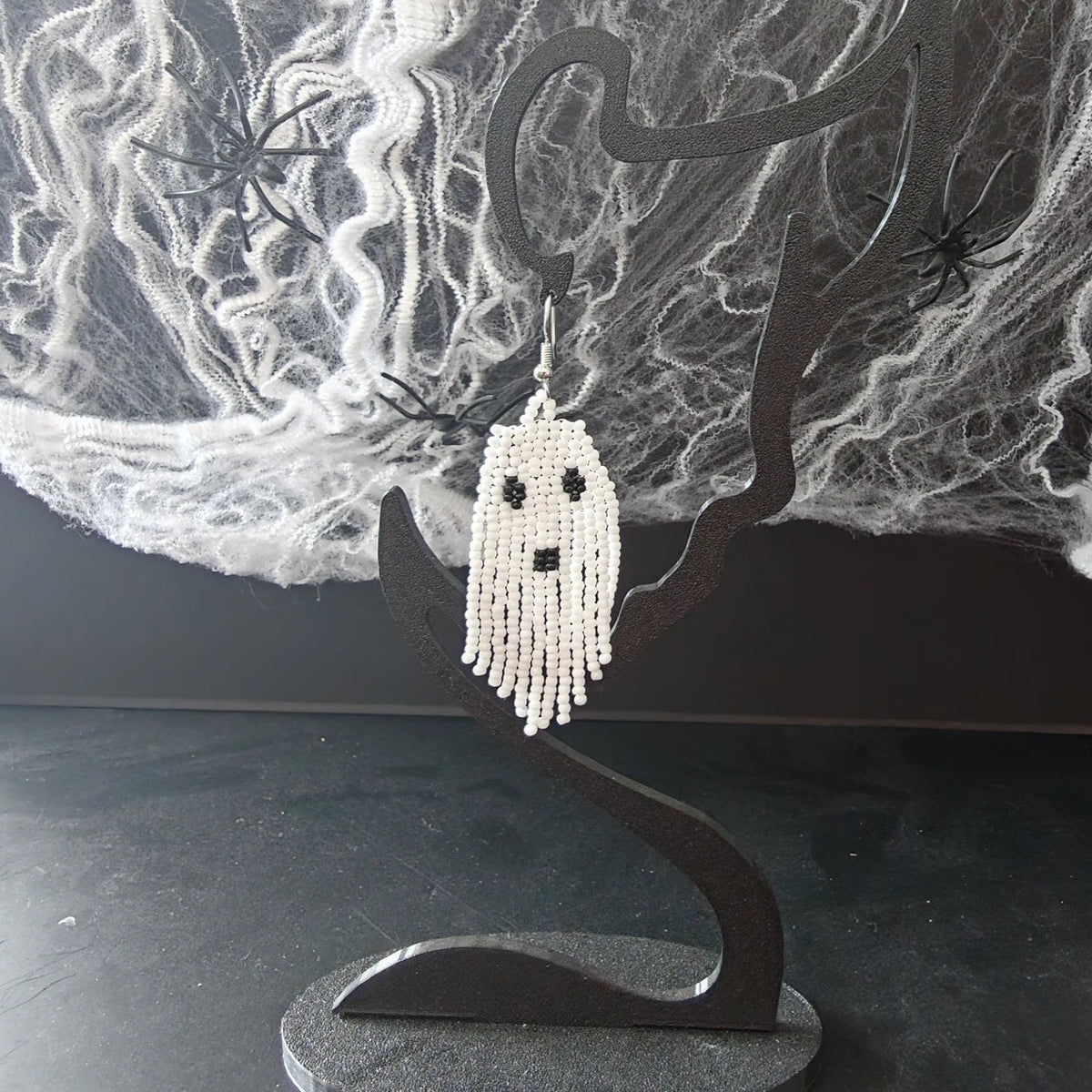 Halloween Fringe Perleøreringe - Kort