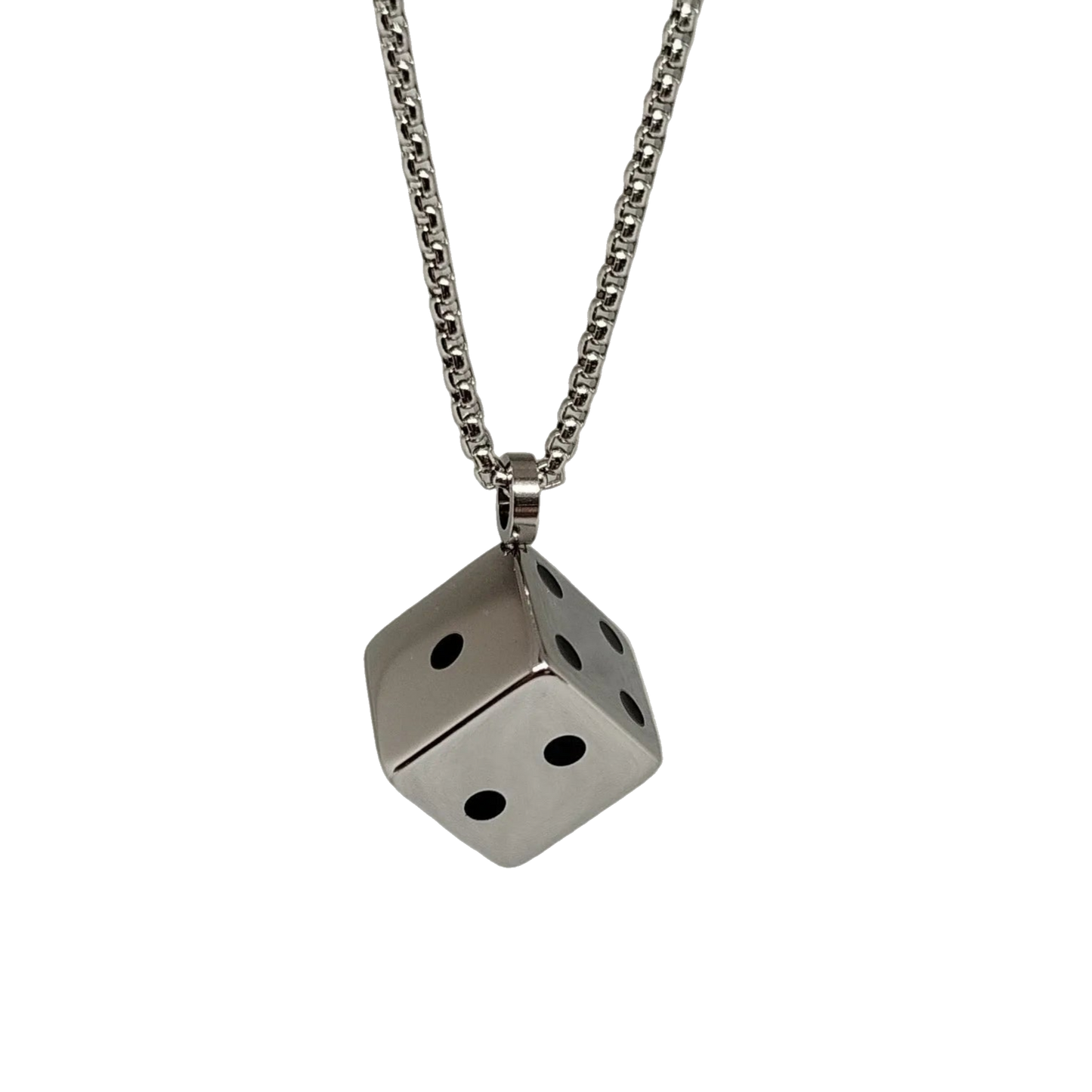 Premium Metal D6-terning Halskæde