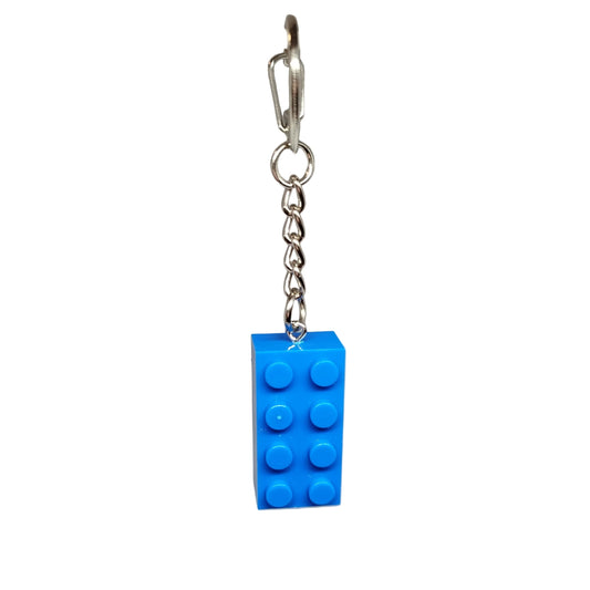 Blue brick keychain