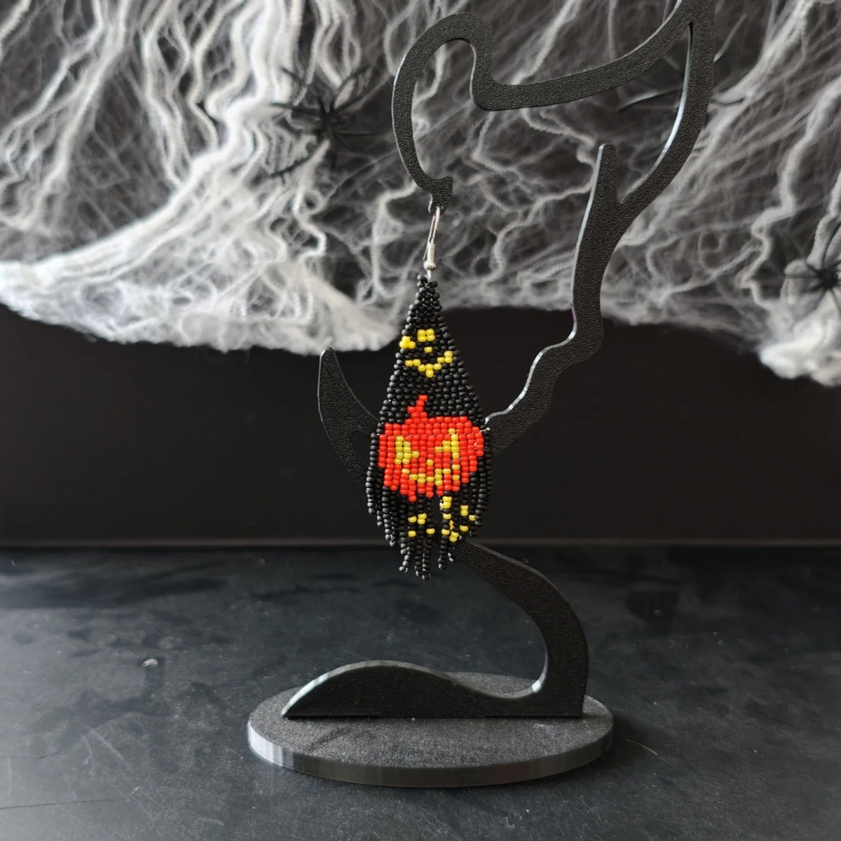 Halloween Fringe Perleøreringe - Lang