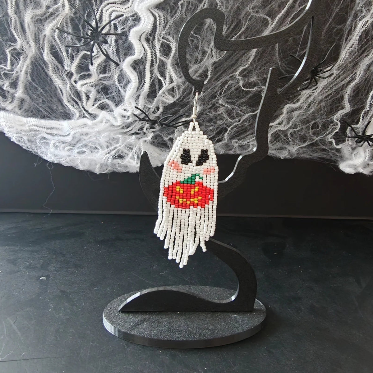 Halloween Fringe Perleøreringe - Lang