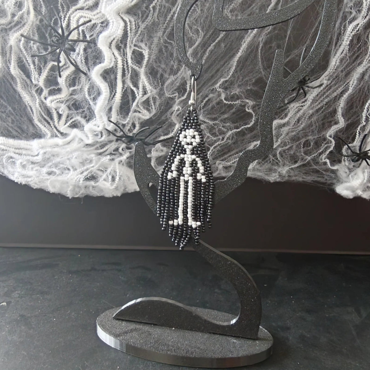 Halloween Fringe Perleøreringe - Kort