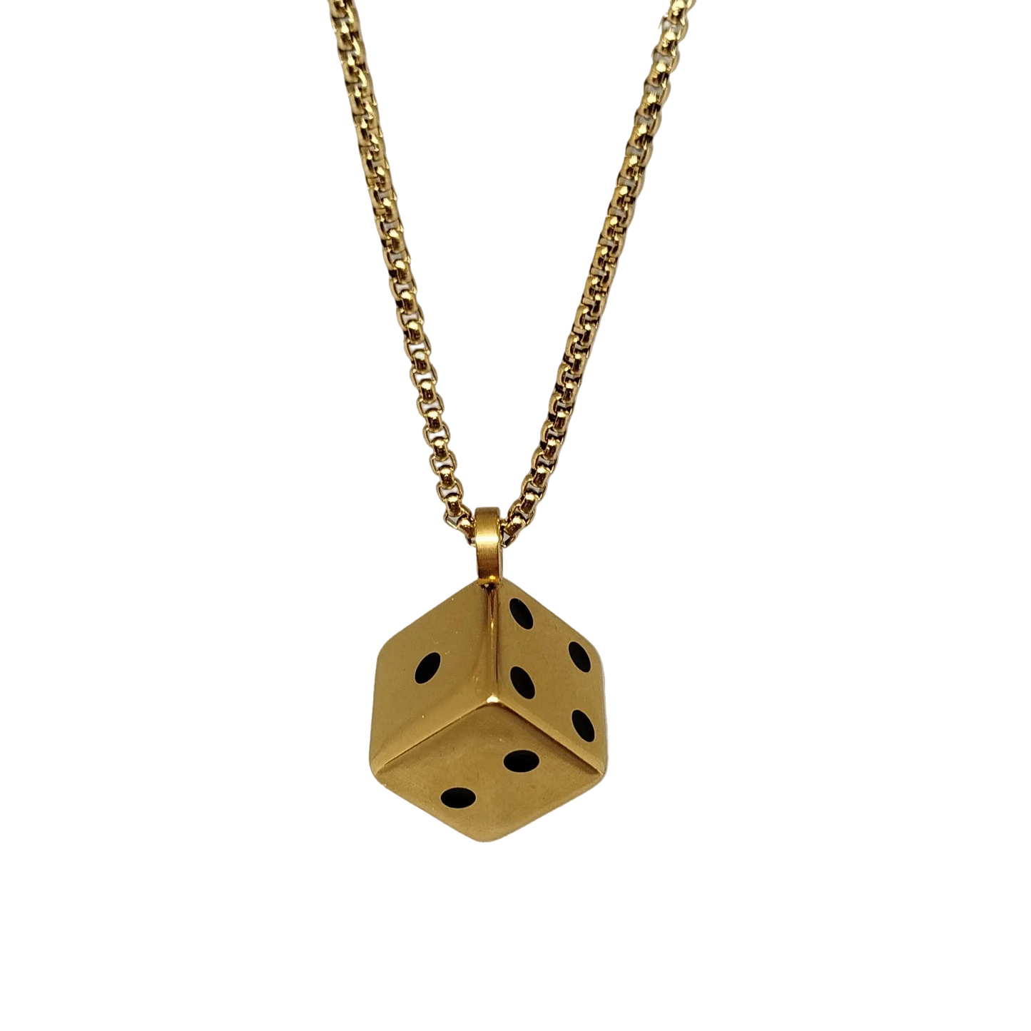 Premium Metal D6-terning Halskæde