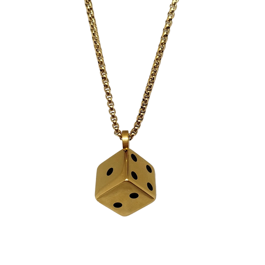 Premium Metal D6-terning Halskæde