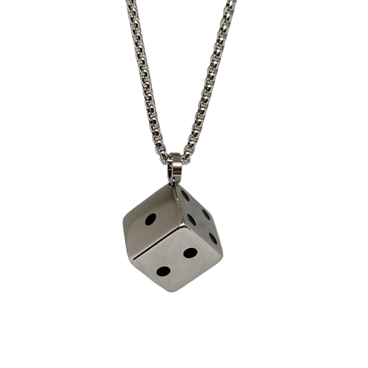 Premium Metal D6-terning Halskæde