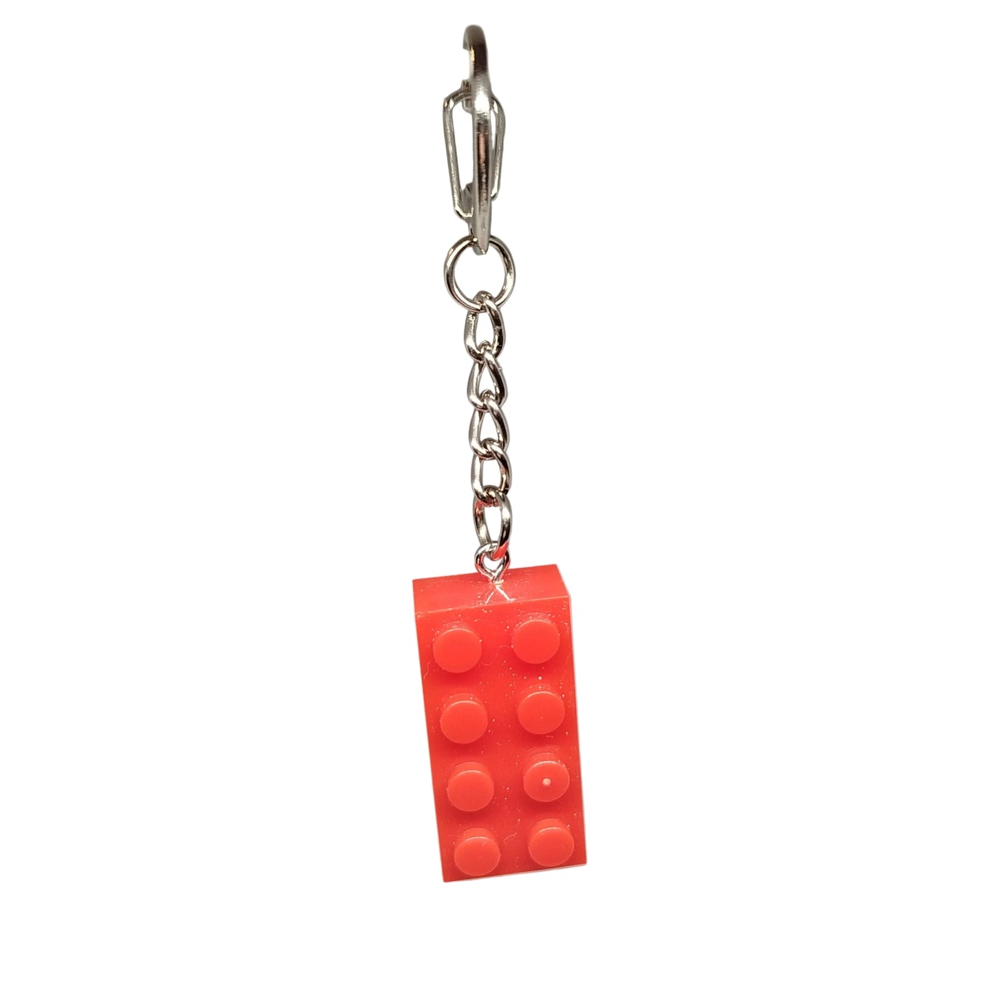Red block keychain