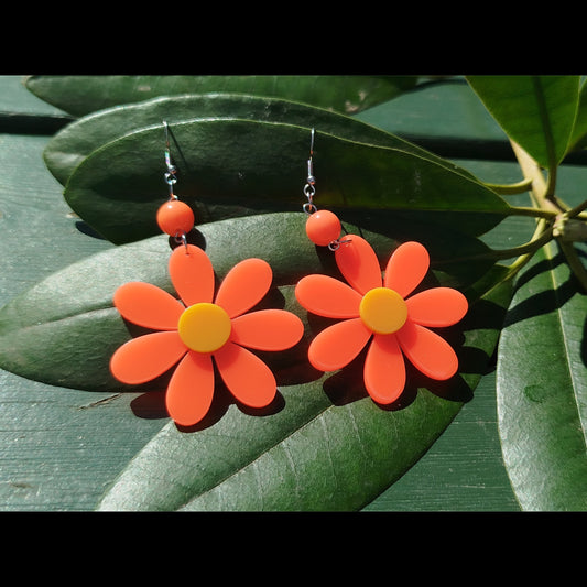 Farverige Flower Power Øreringe (flere farver)