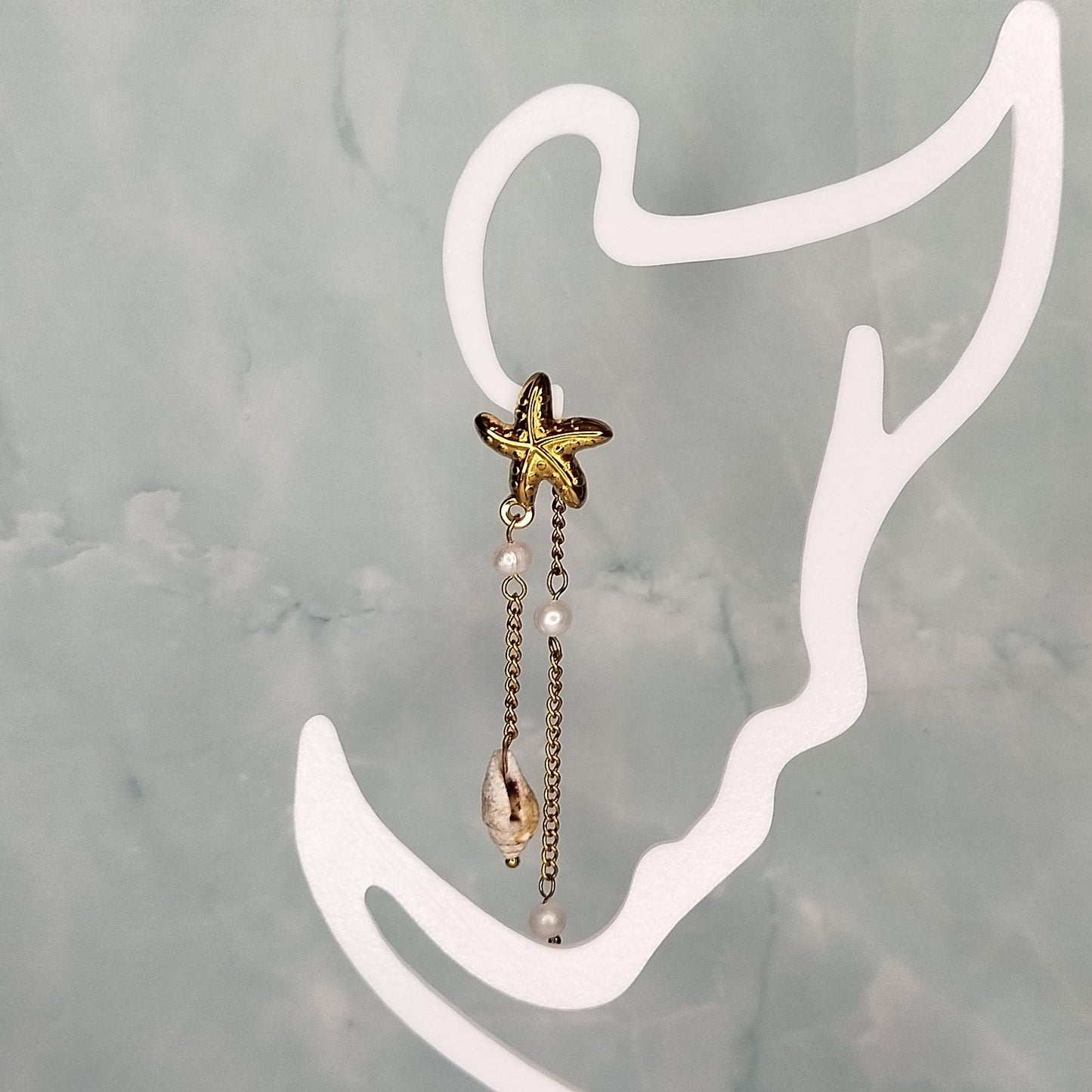 Starfish Drop Øreringe