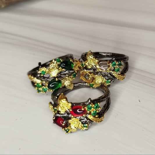 Enchanted Woods Golden Ivy Ring