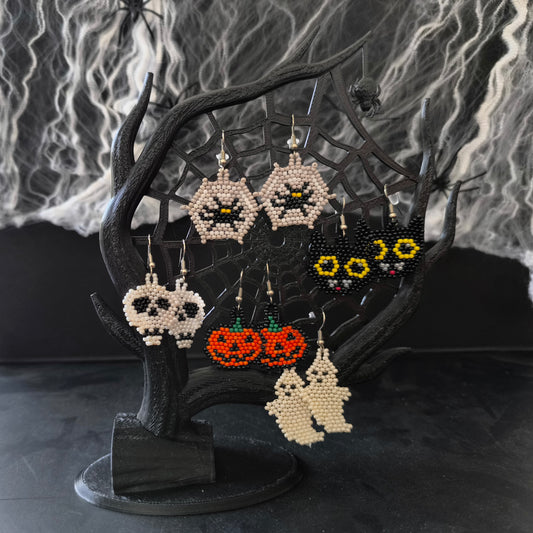 Halloween Små Perleøreringe